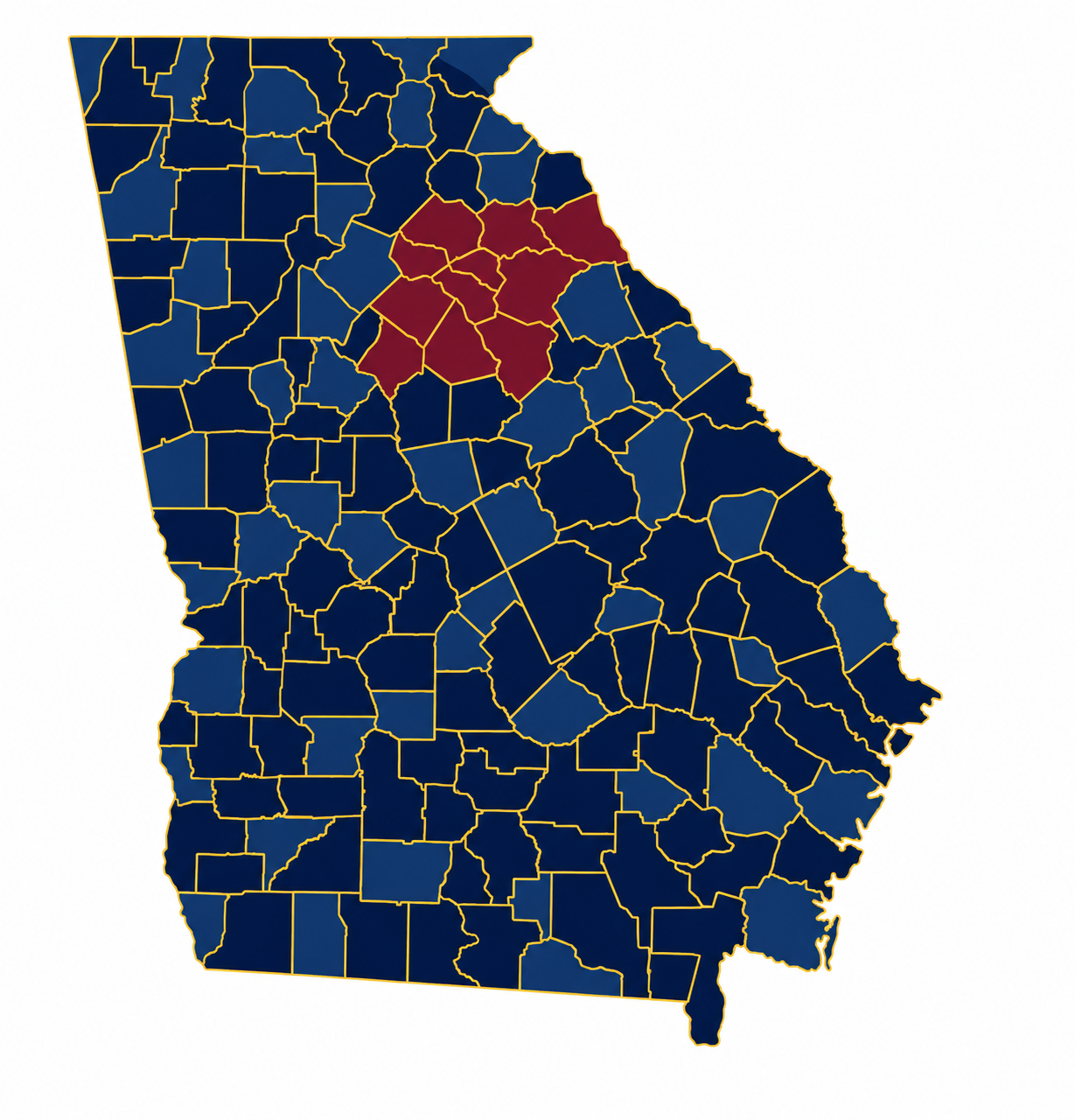 NEGABCC Northeast Georgia service-area map