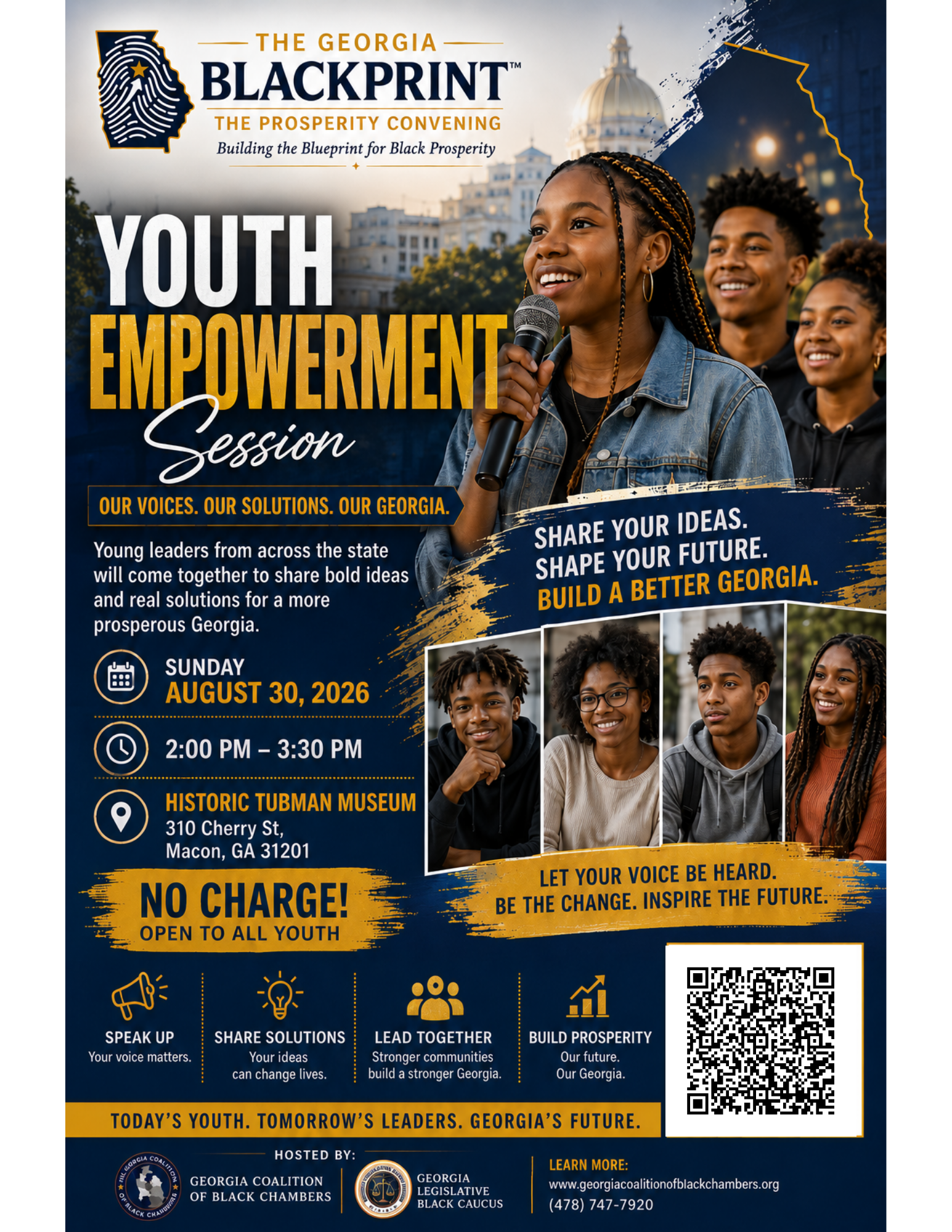 Youth Empowerment Session flyer for Sunday, August 30, 2026